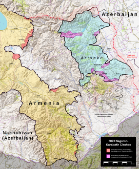 Vojenská situace v Náhorním Karabachu (20. září 2023)