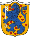 Landkreis Harburg mit roten Herzen besätes goldenes Feld