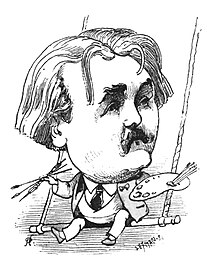 Caricature de Gustave Doré par Georges Lafosse en 1875.