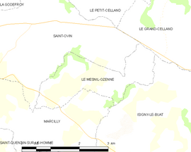 Mapa obce Le Mesnil-Ozenne