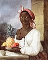 Portrait d'une femme haïtienne, par François Beaucourt, 1786.