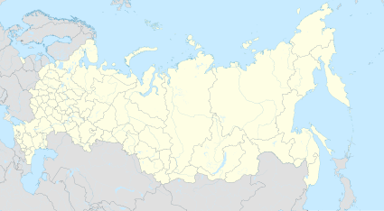 Map of Russia with the teams of the 2016–17 Russian Professional Football League (East)