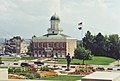 Photograph of the Salt Lake City Old City Hall from the Utah State Capitol grounds.