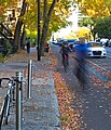 Section du Réseau express vélo sur la rue Saint-Denis