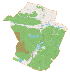 Mapa konturowa gminy Zaklików, u góry nieco na prawo znajduje się punkt z opisem „Zdziechowice Drugie”