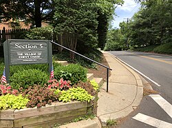 Entering Chevy Chase Section Five along MD 186 northbound