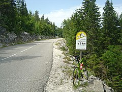 Un kilomètre plus roulant à 5 km du sommet