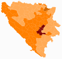 Sarajevo kanton i rödbrun färg