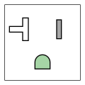 3-pin high amperage outlet, typically used for air conditioners (JIS C 8303; 20 A 125 V)