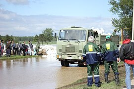 Město zasažené povodněmi v roce 2014