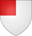 um franco-quartel—Argento, um quartel gules