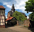 Alter Ortskern mit Kirche in Roßdorf