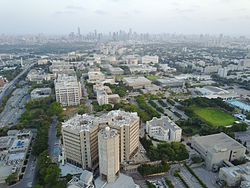 Tel Avivin yliopistokampusta ilmasta.