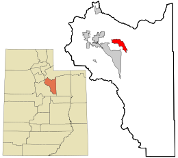 Location in Wasatch County and the state of Utah