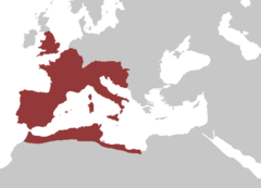 Västromerska riket som störst, år 395