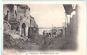 التدمير الناتج عن قصف الدار البيضاء عام 1907