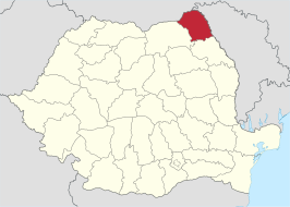 Locatie van district Botoșani in Roemenië