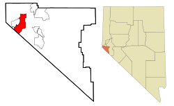 Location of Kingsbury, Nevada