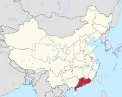 Pokrajina Guangdong u državi.