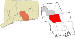 Haddam's location within the Lower Connecticut River Valley Planning Region and the state of Connecticut