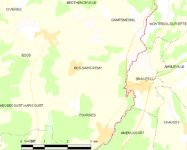 Mapa obce Bus-Saint-Rémy