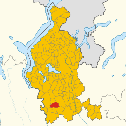 Elhelyezkedése Varese megye térképén