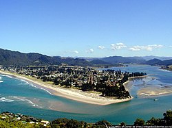 View of Pauanui from the top of Mount Paku