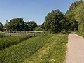 Arnhem De Laar oost, el puente de madera en el Jublieumpark