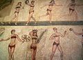 Image 69So-called "Bikini Girls" mosaic from the Villa del Casale, Roman Sicily, 4th century (from Roman Empire)