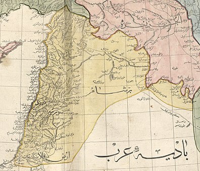 1803 Cedid Atlas, Osmanlı Suriye'sini sarı renkle gösteriyor