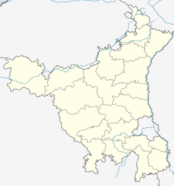 Map of Haryana showing the location of Budhpur