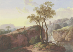 Landscape with Waterfall