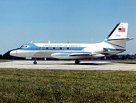 JetStar VC-140B de la flotte du président des États-Unis exposé au National Museum of the United States Air Force.