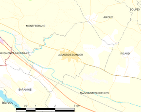 Poziția localității Labastide-d'Anjou