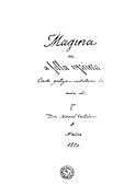 Capa do manuscrito de 1870 de Maxina ou a filla espúrea.