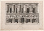 Палацо Каприни (Палацо Рафаел). Проект на Д. Браманте. 1509. Рим. Офорт 1549 г.