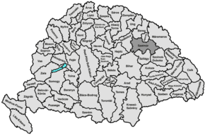 Hartă de poziționare pentru Comitatul Sătmar (Szatmár)