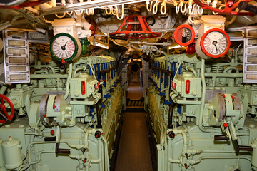 U-995 diesel engine room