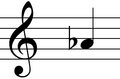 Изображение ноты ля-бемоль