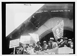 Anarchists Alexander Berkman and Marie Ganz rally for workers in Mulberry Bend Park during the Colorado Coalfield War, 1914