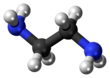 Ball and stick model of ethylenediamine