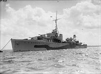 The Bittern-class sloop HMS Stork was one of the sixteen warships that escorted Convoy GUS 25.