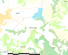 Poziția localității Saint-Côme