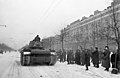 A frontra induló harckocsi az 1941. november 7-ei parádé után