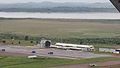 The old terminal building of the Entebbe International Airport as seen from the air