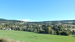 View of the village area