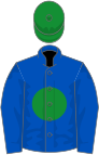 Royal blue, green disc and cap