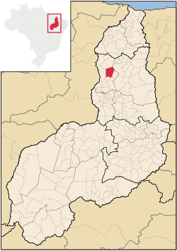 Localização de Altos no Piauí