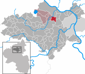 Poziția Saffig pe harta districtului Mayen-Koblenz