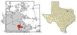 Location of Parker in Collin County, Texas